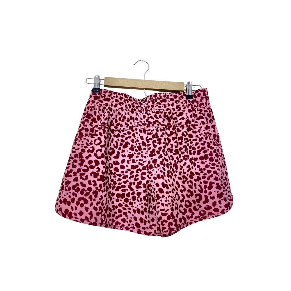 Avia Womens 2-in-1 Running Shorts Pink Burgundy Leopard‎ Print Size M - Picture 4 of 4